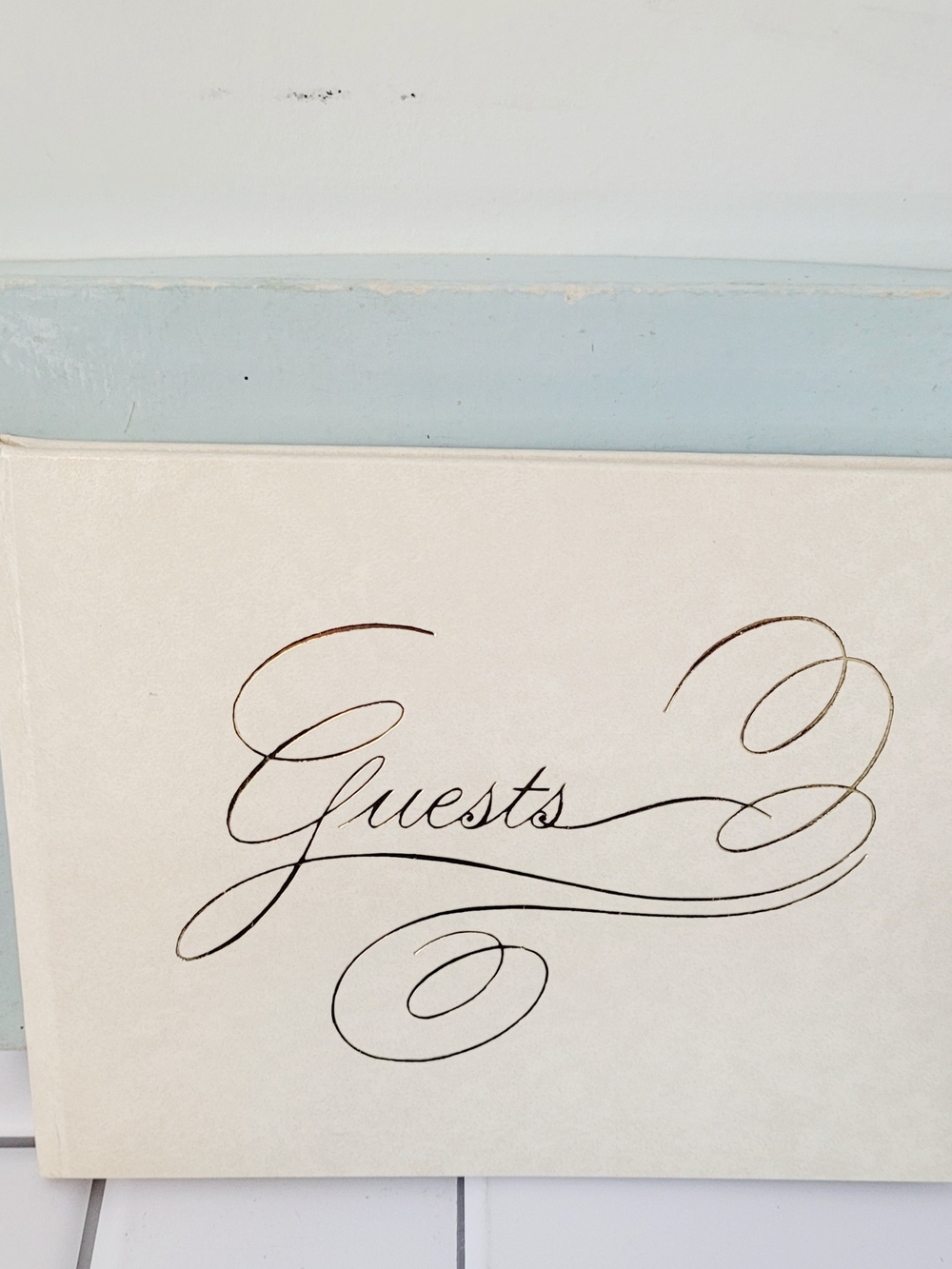 Elegant Cream "Guests" Book for Wedding